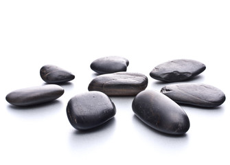Zen pebbles. Stone spa and healthcare concept.