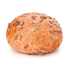 Round sandwich bun with sunflower seeds
