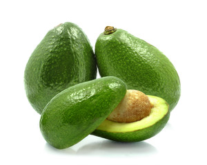 avocado on white background