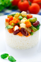 Delicious rice with vegetables