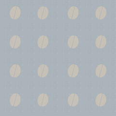 seamless pattern with coffee beans polka dot