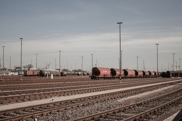 Fototapeta na wymiar Güterzug auf Abstellgleis