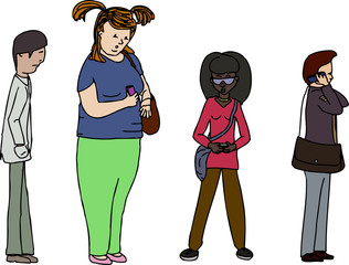 Four People Standing