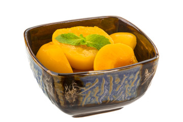 Marinated peaches