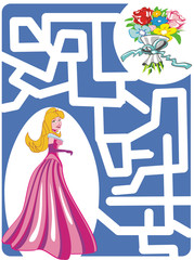 Maze Game: Princess and flowers