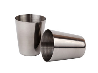 Two silver glasses
