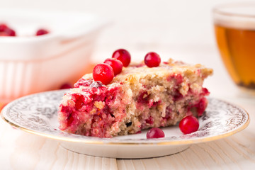 Slice of cranberry pie