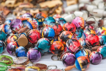 Colourful Caribbean hand made marakases souvenirs