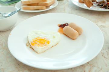 Breakfast - egg, sausage