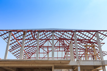 Fototapeta premium Roof construction for new house