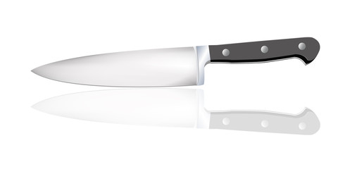 The Knife professional Chef restaurant.Vector