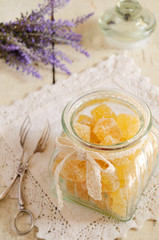 Orange jellies and lavender