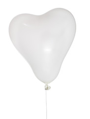 single light heart shape balloon on white