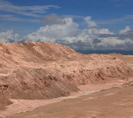 Fototapeta na wymiar sand mountain as desert make form retouching