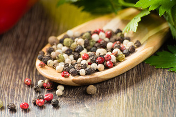 close-up of Asian spices
