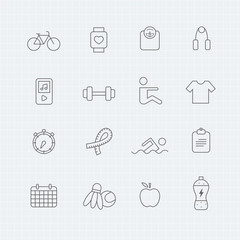 exercise vector thin line symbol icon