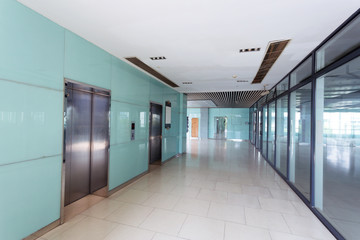 corridor of modern office building