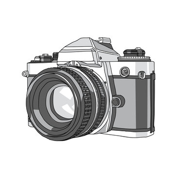 Hand Drawn of Vector Camera