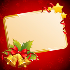 Decorative Christmas invitation postcard with traditional winter © Yuzach