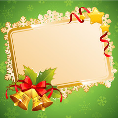 Decorative Christmas invitation postcard with traditional winter © Yuzach