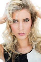 Fototapeta premium Passionate blonde model looking at camera
