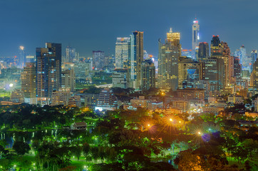 Naklejka premium Bangkok night view