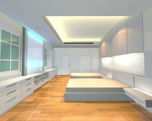 ineterior design bedroom white theme