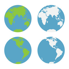 Globe earth vector icons