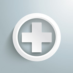 White Plus Symbol White Ring PiAd