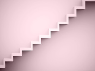 Stairs concept red rendered