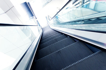 escalator in shopping mall