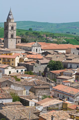 Fototapeta na wymiar Panoramiczny widok z Melfi. Basilicata. Włochy.