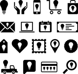 Conceptual Bulb icons