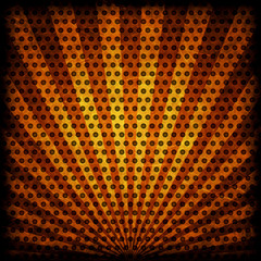 Brown grunge sunbeams background or texture