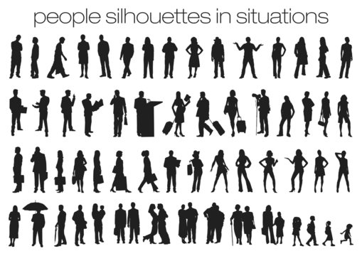 people silhouettes in situations