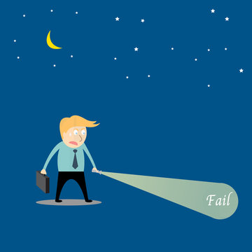 Businessman are searching fial