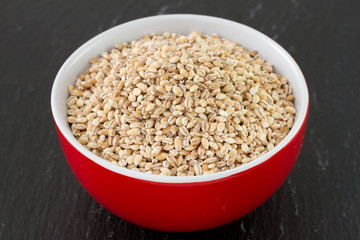 pearl barley in bowl