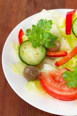 salad on plate