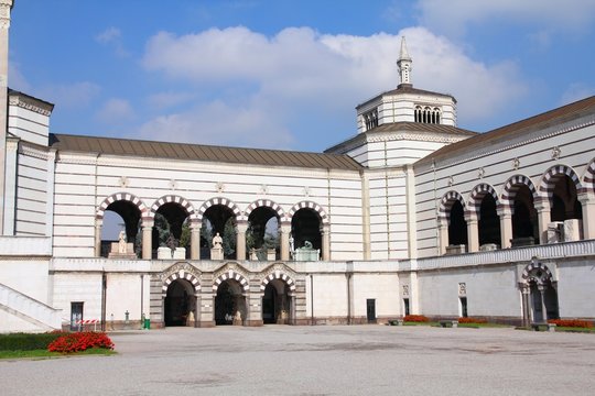 Milan, Italy - Monumental Cemetery, Famedio Chapel