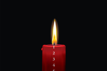 Red advent candle - december 1st