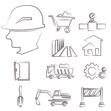 Sketched Construction Icons