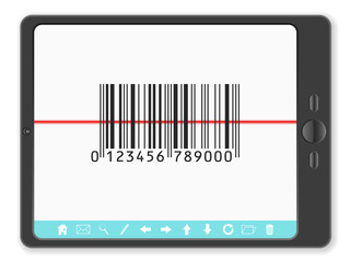 tablet with barcode