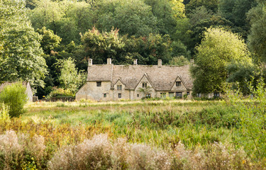 Old houses in Cotswold district of England