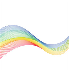 Abstract rainbow wave background. vector