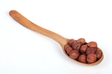 nuts in spoon