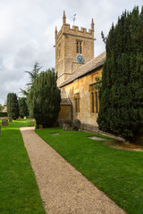 Old church in Cotswold district of England