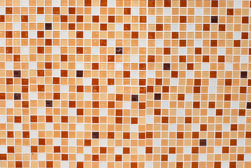 Close up of brown tiled wall for background
