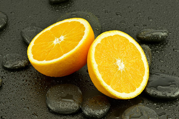 Pomarańcze z kamieniami do spa