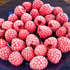 Frozen raspberries