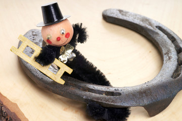 Schornsteinfeger mit Hufeisen